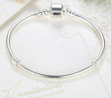 CLASSIC Sterling Silver Snake-Chain Charm Bracelet