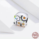 HAPPY ELEPHANT Sterling Silver Charm