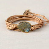 ROPE WRAP BRACELET WITH LABRADORITE