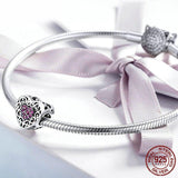 VINTAGE PURPLE HEART Sterling Silver Charm