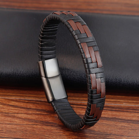 Hand-knitted Classic Leather Bracelet