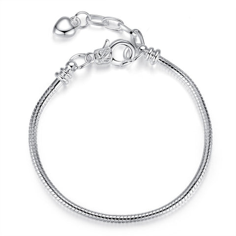 THE HEART Snake-Chain Metal Bracelet