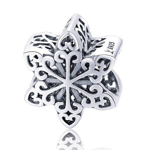 ELEGANT SNOWFLAKE Christmas Sterling Silver Charm