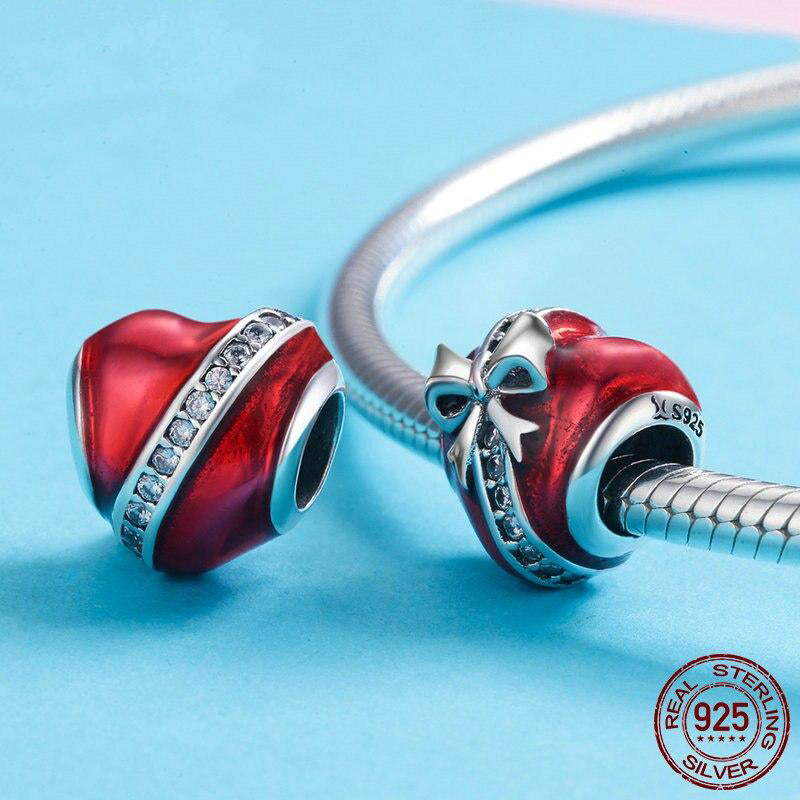 THE GIFT OF LOVE Heart Sterling Silver Charm