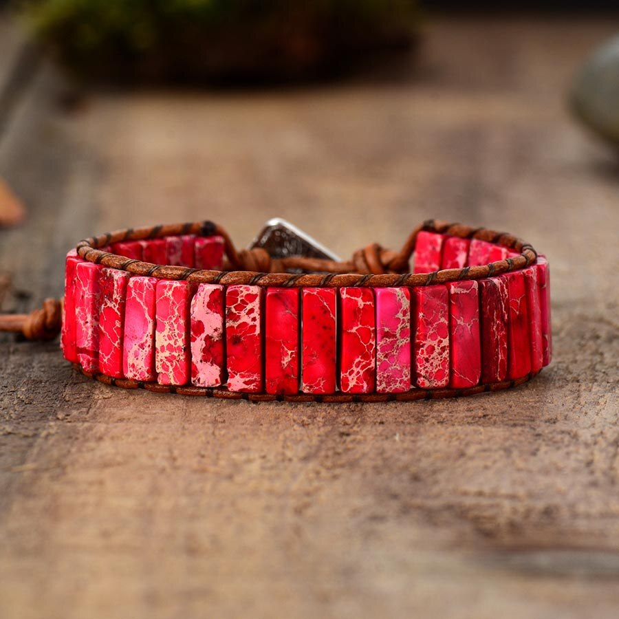 NATURAL TUBE STONE BOHO BRACELET