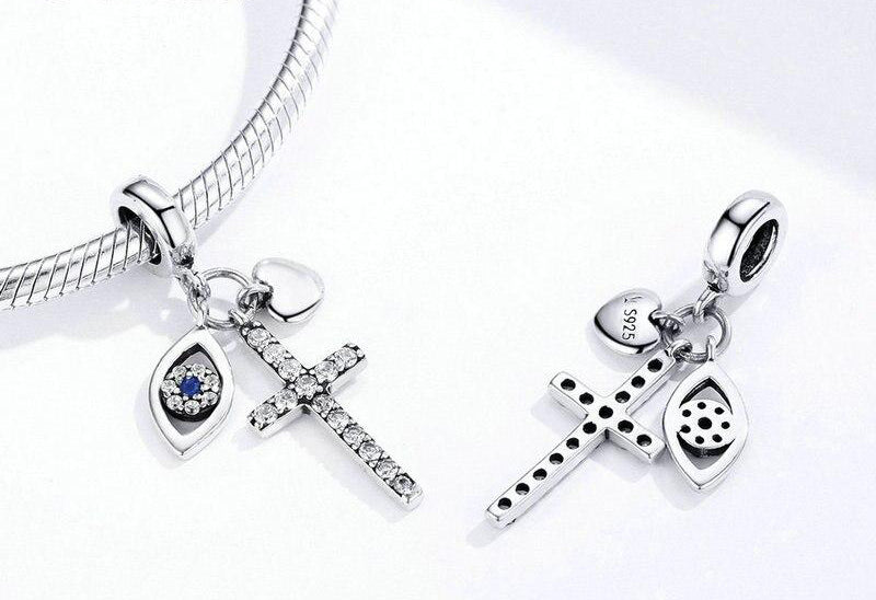GUARDIAN Cross Sterling Silver Charm