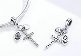GUARDIAN Cross Sterling Silver Charm