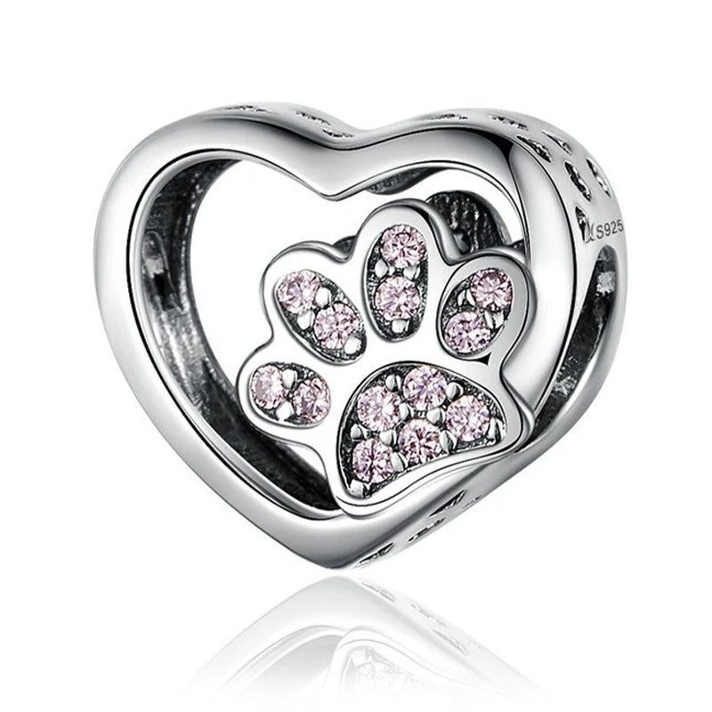 CAT PAWPRINT Sterling Silver Charm