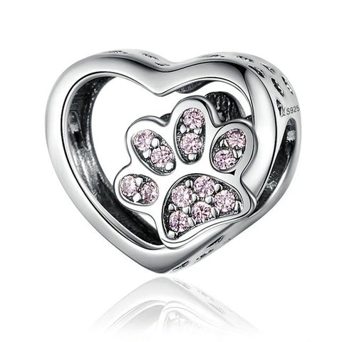 CAT PAWPRINT Sterling Silver Charm