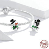 LITTLE SNOWMAN Christmas Sterling Silver Charm