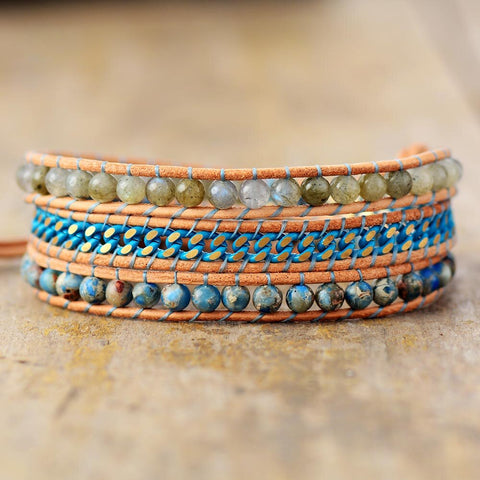 ETHEREAL BRACELET WITH LABRADORITE AND JASPER