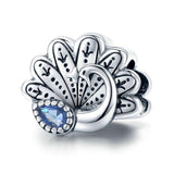 RETRO PEACOCK Sterling Silver Charm