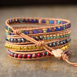 COLOURED HEART WRAP BRACELET