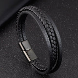 Multi-layered Handmade Braided Leather Wristband