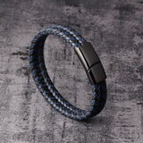 Leather Two-tone Dual Rope Bracelet