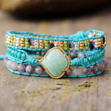 LACE WRAP BRACELET WITH TOURMALINE STONE