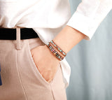 BOHO WRAP BRACELET WITH NATURAL STONES AND CRYSTALS