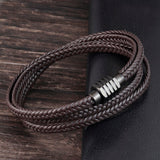 Leather Multi Layer Braid Rope Wristband