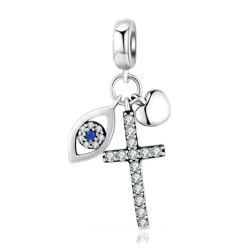 GUARDIAN Cross Sterling Silver Charm