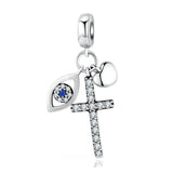 GUARDIAN Cross Sterling Silver Charm