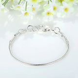 THE LOCK Snake-Chain Metal Charm Bracelet