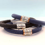 Personalised Para Copper and Silver Mens Bracelet