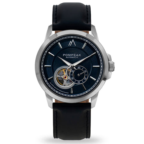 Pompeak Gentlemens Navy and Leather