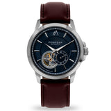 Pompeak Gentlemens Navy and Leather