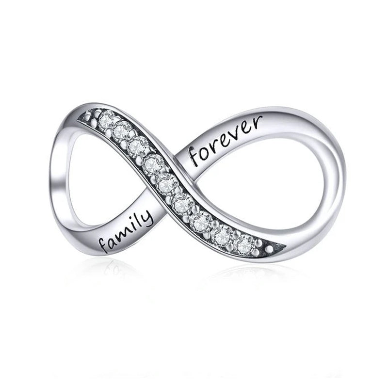 FAMILY FOREVER Infinity Sterling Silver Charm