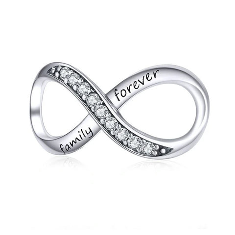 FAMILY FOREVER Infinity Sterling Silver Charm