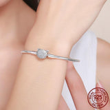 CUTE CAT Sterling Silver Snake-Chain Charm Bracelet