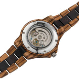 Wilds - Men's Genuine Automatic Zebra & Ebony Wooden Watch
