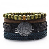 SPIRITUAL Multilayer Vintage Leather Wrap Bracelet