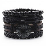 PROTECTOR Multilayer Vintage Leather Wrap Bracelet