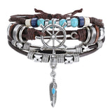VOYAGER Multilayer Vintage Leather Wrap Bracelet