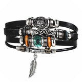 PIRATE'S TREASURE Multilayer Vintage Leather Wrap Bracelet