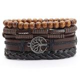 DARK SHADE Multilayer Vintage Leather Wrap Bracelet