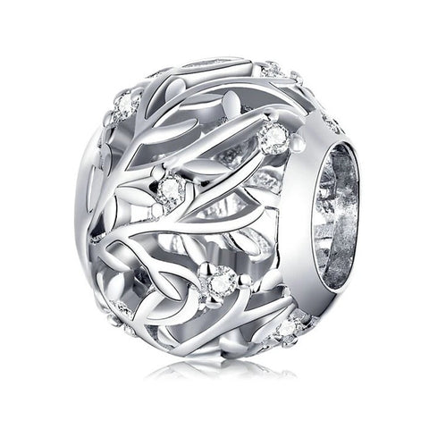 VINE BEAD Sterling Silver Charm