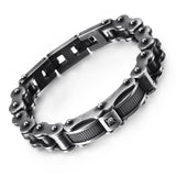 Vintage Bike Chain Bracelet with Crystal Zircon