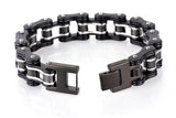 Black/Silver Motorcycle Chain Bracelet