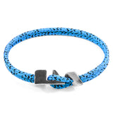 Blue Noir Brixham Silver and Rope Bracelet