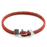 Red Noir Brixham Silver and Rope Bracelet