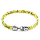 Yellow Noir Cromer Silver and Rope Bracelet
