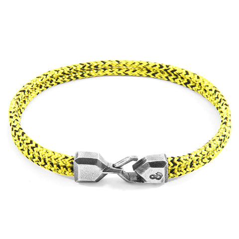Yellow Noir Cromer Silver and Rope Bracelet