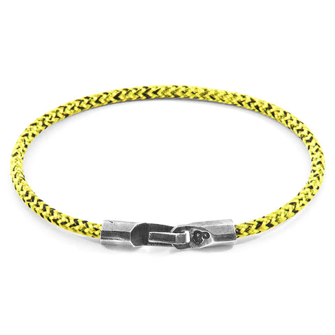 Yellow Noir Talbot Silver and Rope Bracelet