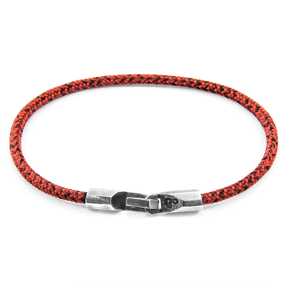 Red Noir Talbot Silver and Rope Bracelet