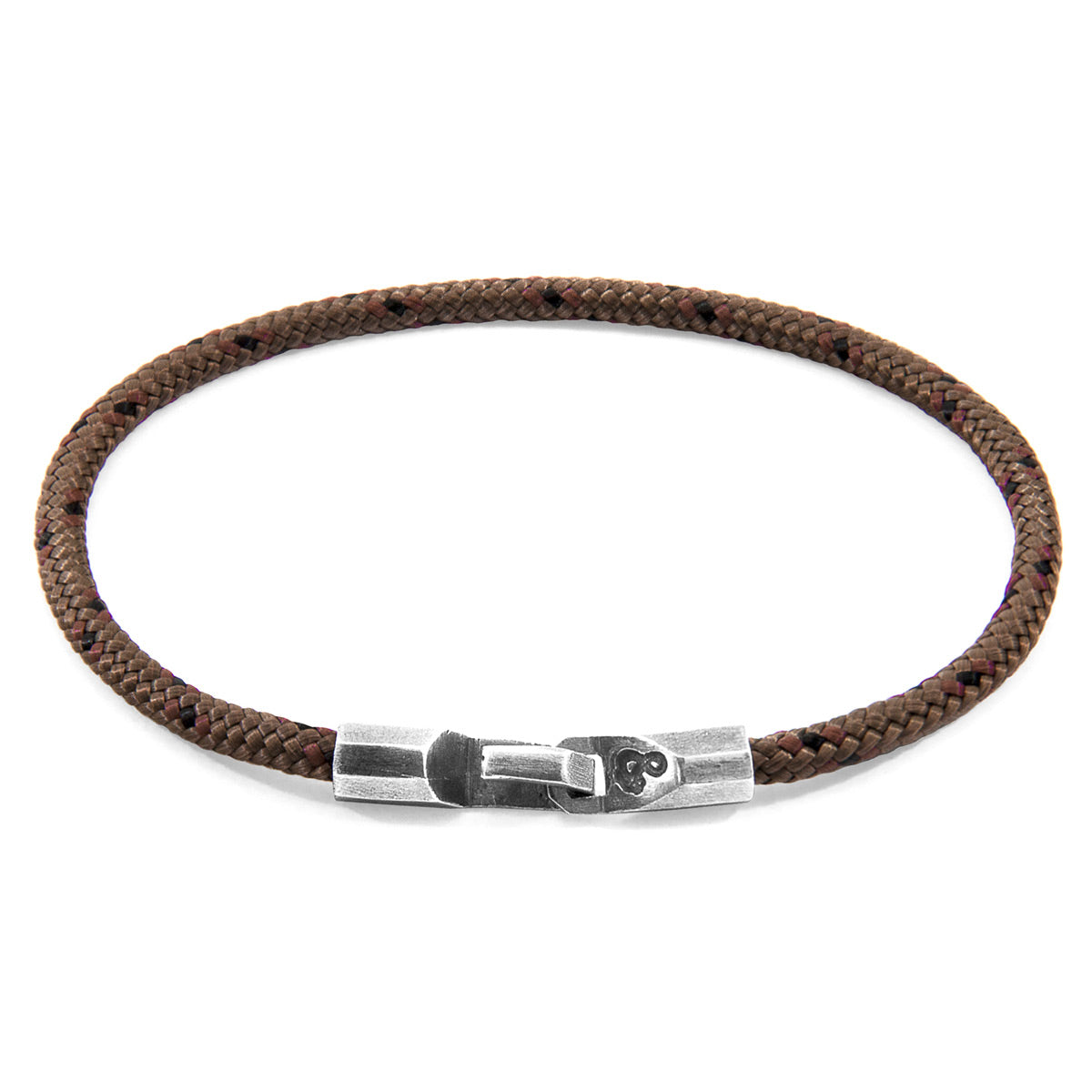 Brown Talbot Silver and Rope Bracelet