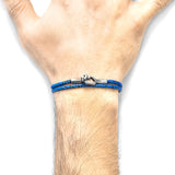 Blue Noir Tenby Silver and Rope Bracelet