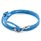 Blue Noir Heysham Silver & Rope Bracelet