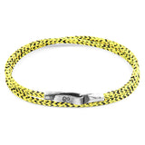 Yellow Noir Liverpool Silver and Rope Bracelet